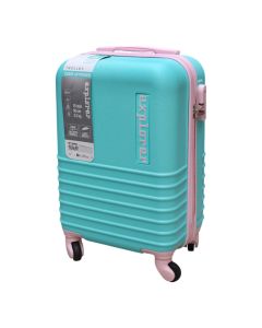 Valixhe udhëtimi, Explorer, ABS, 18", W21 x D34 x H52 cm, ngjyra mente me rozë