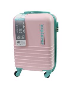 Valixhe udhëtimi, Explorer, ABS, 18", W21 x D34 x H52 cm, ngjyra rozë me mente