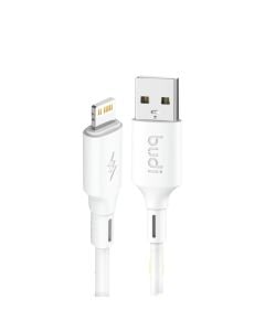 Charging plug, Budi, 256L, Lightning-Type C, 2.4A, 100 cm, white