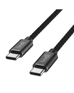 Charging plug, Budi, TT15B, Type C-Type C, 65W, 150 cm, black