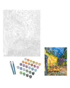Coloring set, Seurat, "Café Terrace in the Evening", 40x50 cm, paint by number