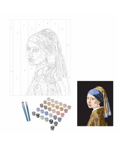 Coloring set, Seurat, "Girl with a Pearl Earring", 40x50 cm, paint by number