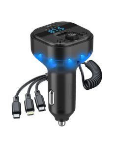 Car charger + plug, WUW, C219, 3.1A, micro USB plug, Type-C, Lightning