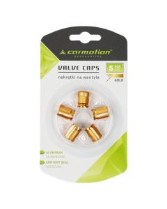 Kapuça për ventilin e gomës, CM-63477, alumini, ngjyra gold, 5 copë