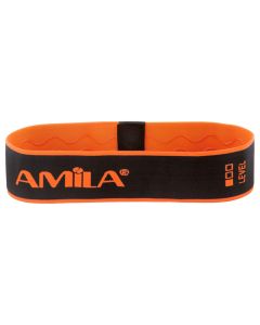 Llastik rezistence për ushtrime fitnesi, Amila, Hip Loop Band, Light, najlon & latex, trashësi 2.2 mm, 6x34 cm, 12.7 kg, ngjyrë e kuqe