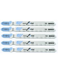 Jig saw blade for metal, Bosch, 90 mm, 5 pc