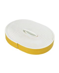 Izolues për kornizat e dritareve dhe dyerve, Geko, Flex, Profil I, 9 x 3 mm x 6 m, i bardhë