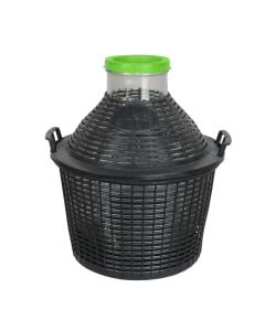 Glass decanter 20 L with plastic knitting