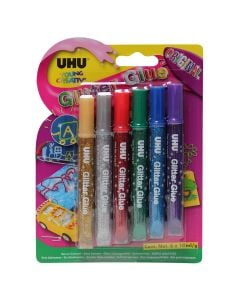 Ngjitës GLITTER UHU, 6x10 ml