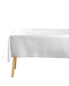 Mbulesë tavoline, PVC, e bardhë, 140x140 cm