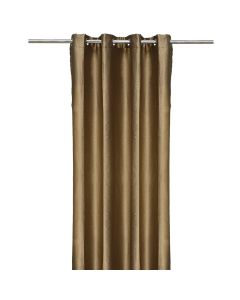 Perde kundradielli me unaza, 100% poliestër, kafe, 140x260 cm