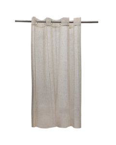 Perde e hollë me unaza, 92% poliestër dhe 8% lino, natyrale, 140x260 cm