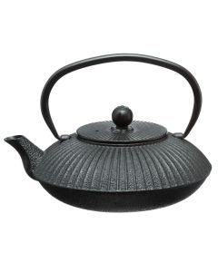 Teapot, cast iron/stainless steel steel, black, 80 cc / Dia. 17.2 x  H. 13.7 cm