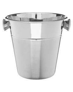 Ice bucket, stainless steel, silver, Dia. 21.8 x H. 21 cm