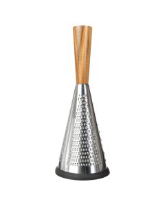 Cylindrical hand planer, stainless steel, silver, Dia. 11.1  x  H. 25.6 cm