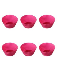 Cake form (PK6), silicone, red, Dia. 6.5  x  H. 3.4 cm