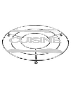 Heat shield, metallic, silver, Dia. 20  x  H. 1.8 cm