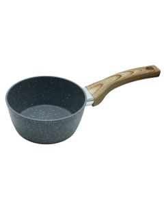 Induction deep frying pan with non-stick coating, aluminium/bakelite, grey, Dia. 16 x  H. 11 cm