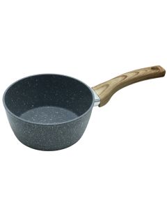 Induction deep frying pan with non-stick coating, aluminium/bakelite, grey, Dia. 20 x  H. 11.4 cm