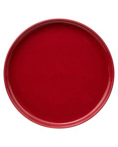 Dessert plate, ceramic, red, Dia. 20  x  H. 2.3 cm