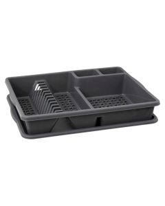 Dish strainer, polypropylene, grey, 38 x 47.5 x  H. 9 cm