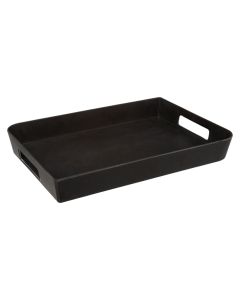 Tray, melamine, black, 35 x 25.2 x  H. 4.5 cm