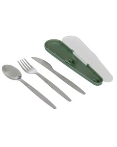 Set with serving accessories, stainless steel, silver, 4.4 x 19.5 x  H. 2.8 cm
