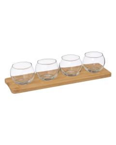 Serving set, bamboo, natural, 30.5 x 10 x  H. 7 cm