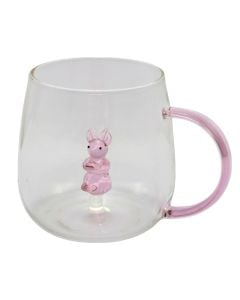 Tea cup, glass, transparent, 400 ml