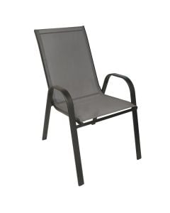 Armchair, metal/textile, atrazite, 54x76xH92 cm
