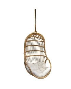 Lekundese, rattan, ngjyre natyrale, shilte e bardhe, W74xD76xH120 cm
