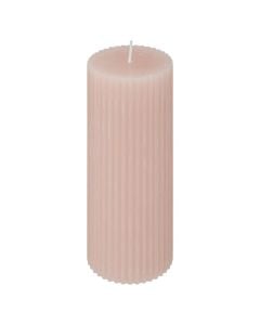 Decorative candle, paraffin, pink color, D. 5xH. 14 cm