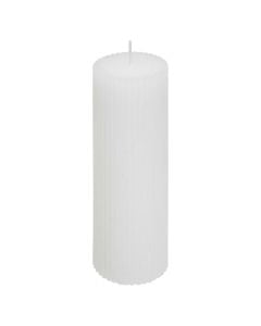 Decorative candle, paraffin, white color, D. 5xH. 14 cm