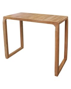 High table, tropical Teak wood, natural color, 120x60xH100 cm