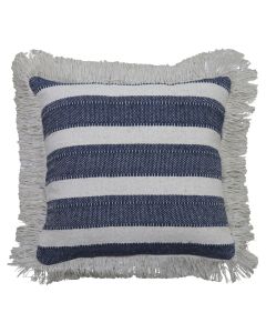Decorative pillow, 100% cotton, blue/white, 50x50 cm