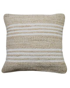 Decorative pillow, 80% jute & 20% cotton, beige, 50x50 cm