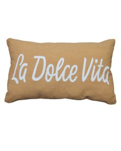 Decorative pillow, 90% jute & 10% cotton, beige, 35x50 cm