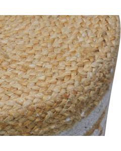Pupë, 70% jute & 30% pambuk, bezhë/e bardhë, 40x40x30 cm