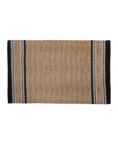 Rug, 80% Jute & 20% Cotton, natural/black , 50x80 cm