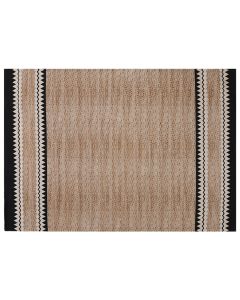 Carpet, 80% jute & 20% cotton, natural/black , 120x170 cm