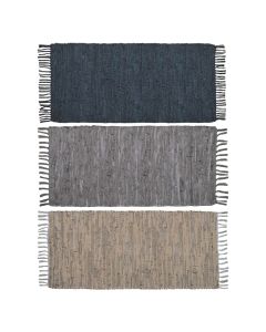 Fringe rug, cotton/polyester, assorted colors, 55x110 cm