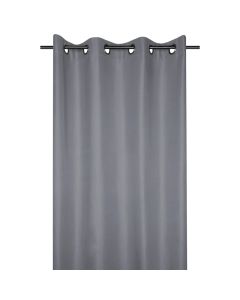 Perde kundradielli me unaza Jefferson, 100% poliestër, gri e errët, 140x260 cm