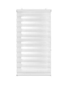 Grilë zebra DUOLUX, 100% poliestër, e bardhë, 100x250 cm
