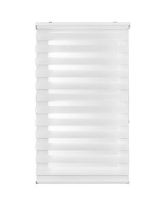 Grilë zebra DUOLUX, 100% poliestër, e bardhë, 120x250 cm