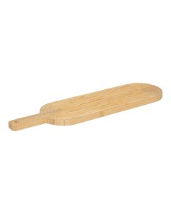Dërrase prerëse ovale, bambu, natyrale, 60x16x2 cm
