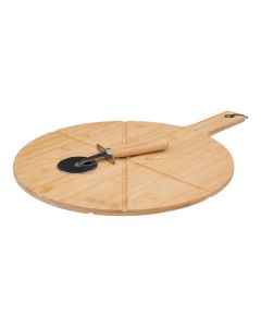 Set dërrase prerëse dhe prerëse pice, bambu, natyrale, 50x37x1.1 cm