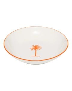 Soup plate Yuca, porcelain
, white/orange, 
Dia. 20x4.1 cm