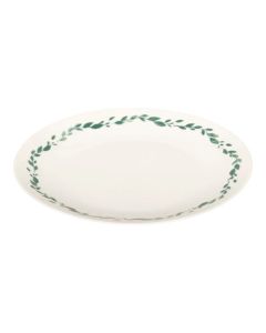 Pjatë ëmbëlsire Laurier, porcelan, e bardhë/jeshile, Dia. 19.2x2 cm