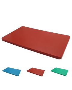 Dërrasë prerëse profesionale, polietilen, e kuqe/blu/jeshile, 50x30x H 2 cm
