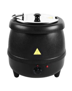 Soup kettle, metalic, black, 10L / 35x35x H 38 cm